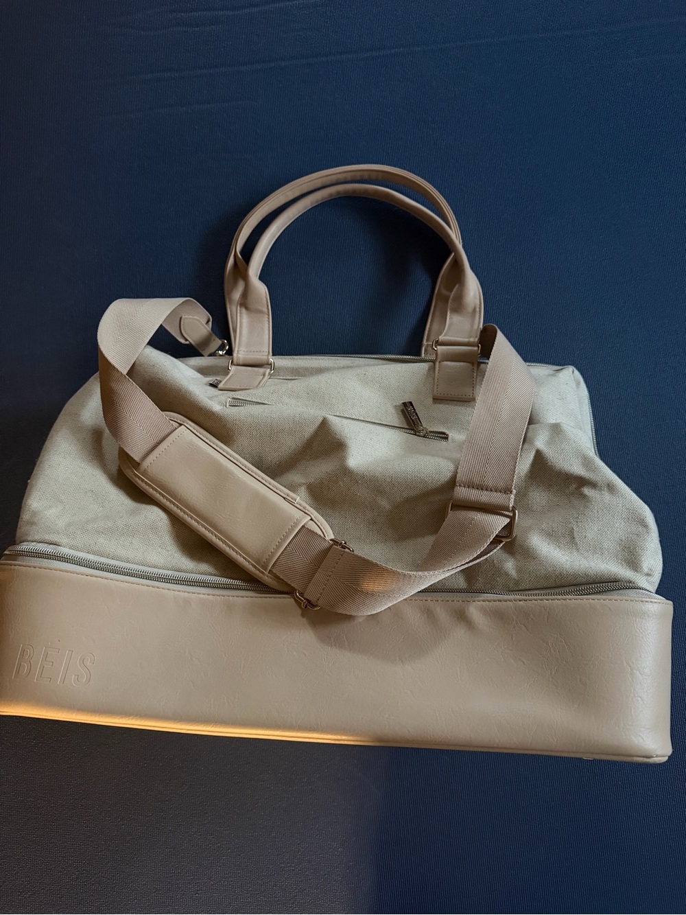 BEIS Weekender Bag In Beige